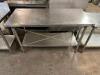 55" X 24" STAINLESS TABLE W/ UNDER SHELF