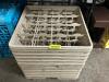 (3) 16 GROUP TAN PLASTIC GLASS RACKS - 2