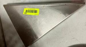 (1) SET OF STAINLESS SHELVING BRACKETS