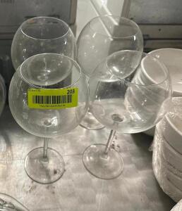 (4) LARGE RED WINE GLASSES