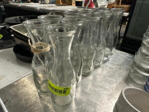 (12) SMALL GLASS CARAFES