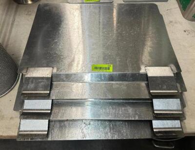 (3) STAINLESS DEEP FRYER BACK SPLASHES