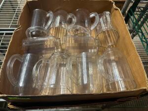 (8) 64 OZ CLEAR PLASTIC WATER PITCHERS