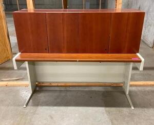 DESCRIPTION ASSORTED OFFICE FURNITURE AS SHOWN LOCATION BASEMENT FILE CABINTET STORAGE SIZE 60" THIS LOT IS ONE MONEY QUANTITY 1