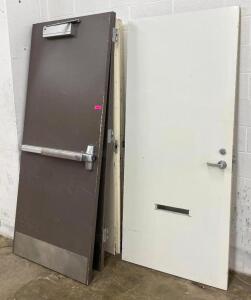 DESCRIPTION (5) 36" STEEL DOORS LOCATION BASEMENT FILE CABINET STORAGE THIS LOT IS SOLD BY THE PIECE QUANTITY: X BID 5