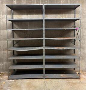 DESCRIPTION (2) 48" X 24" X 100" METAL SHELVING UNITS LOCATION TOOL ROOM STORAGE ROOM THIS LOT IS SOLD BY THE PIECE QUANTITY 2