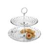 STUDIO SILVERSMITHS 2-TIER GLASS SERVING TRAY RETAILS FOR $24.29