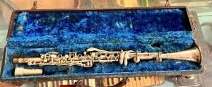 VINTAGE THREE STAR SILVERPLATED CLARINET WITH CASE