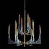 ARCYLIC & BRASS CHANDELIER