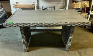 WICKER PATIO TABLE