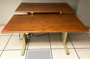 DESCRIPTION (2) ELECTRIC RISING TABLES LOCATION MAIL ROOM SIZE 60"X30" THIS LOT IS SOLD BY THE PIECE QUANTITY: X BID 2