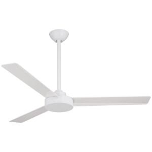 WHITE 52 INCH CEILING FAN W/ REMOTE CONTROL