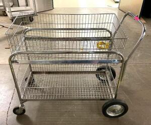 DESCRIPTION MAIL CART LOCATION MAIL ROOM STORAGE AREA QUANTITY: X BID 1