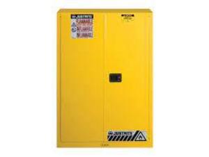 DESCRIPTION: (1) FLAMMABLES SAFETY CABINET BRAND/MODEL: JUSTRITE #1YNES SIZE: YELLOW RETAIL$: $2023.41 EA QTY: 1