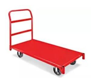 DESCRIPTION: (1) PLATFORM TRUCK BRAND/MODEL: DAYTON #H-2666 INFORMATION: RED SIZE: 24" X 48" RETAIL$: $285.00 EA QTY: 1