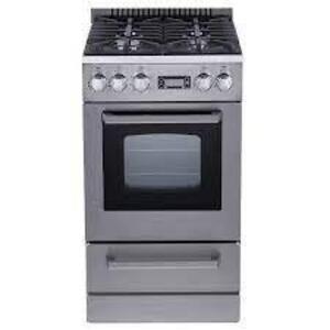 DESCRIPTION: (1) GAS RANGE OVEN BRAND/MODEL: AVANTI #DGR20P3S INFORMATION: STAINLESS STEEL, MUST COME INSPECT FOR BROKEN GLASS SIZE: 20" RETAIL$: $119