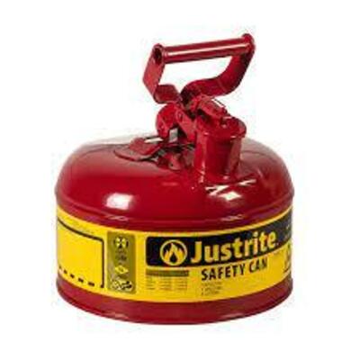 DESCRIPTION: (1) SAFETY CAN BRAND/MODEL: JUSTRITE INFORMATION: RED SIZE: 2 GALLON RETAIL$: $56.00 EA QTY: 1