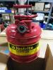 DESCRIPTION: (1) SAFETY CAN BRAND/MODEL: JUSTRITE INFORMATION: RED SIZE: 2 GALLON RETAIL$: $56.00 EA QTY: 1 - 3