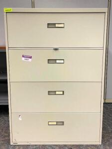 DESCRIPTION (2) 4-DRAWER METAL FILE CABINET SIZE 36" X 18" X 52" LOCATION MODULE E THIS LOT IS SOLD BY THE PIECE QUANTITY 2