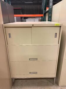 DESCRIPTION: (2) - PC. FILE CABINET SET ADDITIONAL INFORMATION: SOLD AS SET SIZE: SEE PHOTOS THIS LOT IS: ONE MONEY QTY: 1