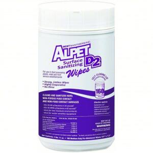 DESCRIPTION: (6) SANITIZING WIPES BRAND/MODEL: ALPET #36P197 INFORMATION: 160 CT SIZE: READY TO USE RETAIL$: $190.21 TOTAL QTY: 6