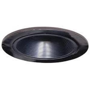 DESCRIPTION: (2) RECESSED TRIM FOR LIGHTING BRAND/MODEL: HALO #993TBZ INFORMATION: BLACK SIZE: 4" RETAIL$: $49.95 EA QTY: 2