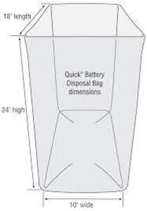 DESCRIPTION: (1) CASE OF (50) BATTERY DISPOSAL BAG WITH TIES BRAND/MODEL: QUICK CABLE #510335 INFORMATION: CLEAR SIZE: 18" X 10" X 24" RETAIL$: $13.40