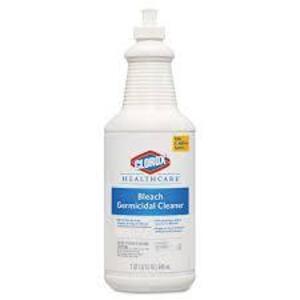 DESCRIPTION: (6) BLEACH GERMICIDAL CLEANER BRAND/MODEL: CLOROX HEALTHCARE SIZE: 1 QT RETAIL$: $17.99 EA QTY: 6