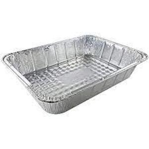 DESCRIPTION: (15) DISPOSABLE FOIL PAN BRAND/MODEL: HANDI-FOIL INFORMATION: ALUMINUM SIZE: LARGE RETAIL$: $30.00 TOTAL QTY: 15