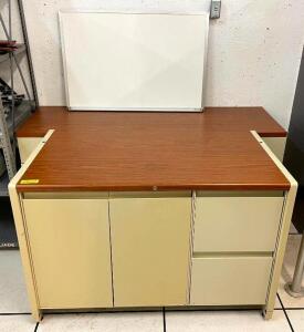 DESCRIPTION (2) METAL/COMPOSITE CREDENZAS WITH DRY ERASE BOARD THIS LOT IS SOLD BY THE PIECE QUANTITY: X BID 3