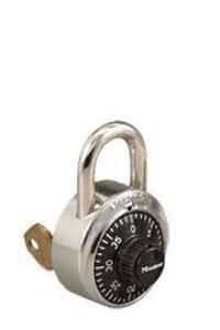 DESCRIPTION: (6) COMBINATION PADLOCKS BRAND/MODEL: MASTER LOCK/1525STK INFORMATION: SILVER & BLACK/WITH KEY CONTROL SIZE: 1-7/8"BODY WIDTH X 3/4"SHACK