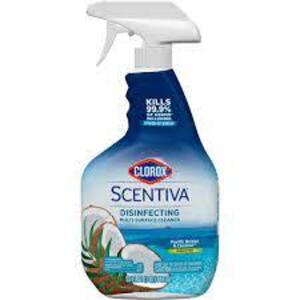 DESCRIPTION: (4) DISINFECTING MULTI SURFACE CLEANER BRAND/MODEL: CLOROX SCENTIVA INFORMATION: PACIFIC BREEZE AND COCONUT SIZE: 32 FL OZ RETAIL$: $5.12