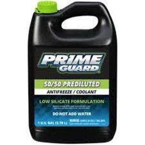 DESCRIPTION: (1) PREDILUTED ANTIFREEZE COOLANT BRAND/MODEL: PRIME GUARD INFORMATION: 50/50 SIZE: 1 GALLON RETAIL$: $15.29 EA QTY: 1