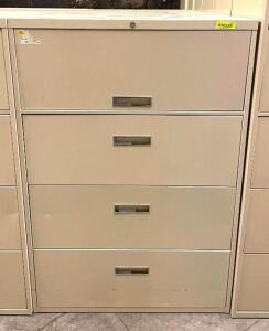 DESCRIPTION (6) 4-DRAWER FILING CABINETS SIZE 36"X18"X52" THIS LOT IS SOLD BY THE PIECE QUANTITY: X BID 6