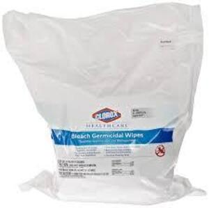 DESCRIPTION: (2) BAGS OF BLEACH GERMICIDAL WIPES BRAND/MODEL: CLOROX HEALTHCARE SIZE: 110 WIPES RETAIL$: $34.99 TOTAL QTY: 2