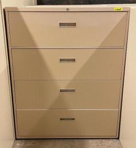 DESCRIPTION (5) 4-DRAWER FILING CABINETS SIZE 42"X18"X52" THIS LOT IS SOLD BY THE PIECE QUANTITY: X BID 5