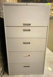 DESCRIPTION (6) 5-DRAWER FILING CABINETS SIZE 36"X18"X64" THIS LOT IS SOLD BY THE PIECE QUANTITY: X BID 6