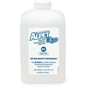 DESCRIPTION: (6) HAND SANITIZER SPRAY BRAND/MODEL: ALPET E3+ SIZE: 1 L RETAIL$: $24.45 EA QTY: 6