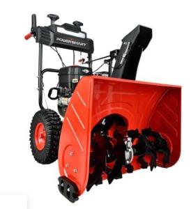 DESCRIPTION: (1) 2-STAGE GAS SNOW BLOWER BRAND/MODEL: POWERSMART/PSSAM24BS INFORMATION: B&S ENGINE, THWOWS SNOW UP TO 40' SIZE: 24" RETAIL$: $899.99 Q