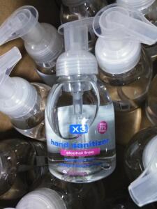 DESCRIPTION: (12) HAND SANITIZER ALCOHOL FREE BRAND/MODEL: X3 SIZE: 10.2 OZ RETAIL$: $9.54 EA QTY: 12