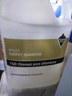 DESCRIPTION: (1) CARPET SHAMPOO BRAND/MODEL: TOUGH GUY #5FVZ3 SIZE: 1 GALLON RETAIL$: $25.55 EA QTY: 1