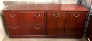 DESCRIPTION WOODEN OFFICE CREDENZA SIZE 74"X21"X30" QUANTITY: X BID 1