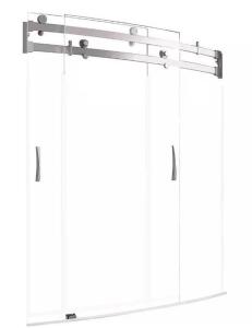 STAINLESS SLIDING FRAMELESS TUB DOOR