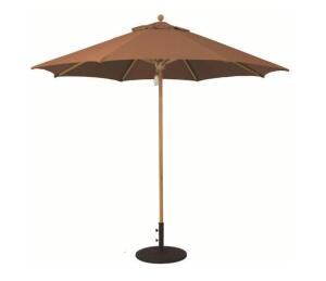 9 FOOT TEAK WOOD PATIO UMBRELLA