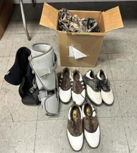 GOLF SHOES, WALKING BOOTS, HUNTING CLOTHES