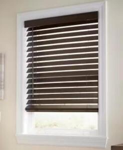 (1)- ESPRESSO WOOD BLINDS