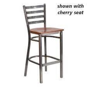 DESCRIPTION: (1) BAR STOOL WITH SLAT BACK BRAND/MODEL: FLASH FURNITURE #XU-DG-697B-CLR-BAR-GG RETAIL$: $98.99 EA QTY: 1