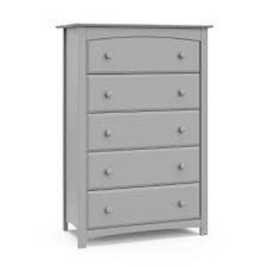 DESCRIPTION: (1) KENTON CHEST OF DRAWERS BRAND/MODEL: STORKCRAFT #604112 INFORMATION: GRAY SIZE: 5 DRAWER RETAIL$: $249.99 EA QTY: 1