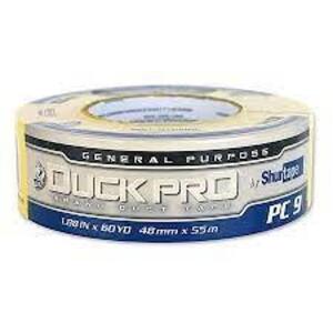 DESCRIPTION: (8) ROLLS OF DUCK PRO DUCK TAPE BRAND/MODEL: SHURTAPE INFORMATION: NATURAL SIZE: 1.88" X 60 YD RETAIL$: $8.97 EA QTY: 8