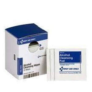 DESCRIPTION: (1) CASE OF (48) BOXES OF (20) ALCOHOL WIPES BRAND/MODEL: FIRST AID ONLY #FAE-4001-GR RETAIL$: $7.92 PER BOX QTY: 1